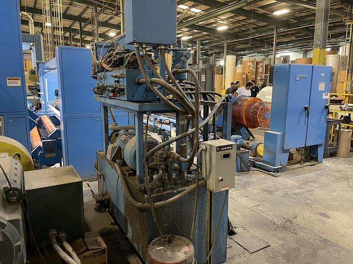 Used 110" (2800mm) JAGENBERG CONWIND II TWO DRUM SLITTER REWINDER 60" DIAMETER