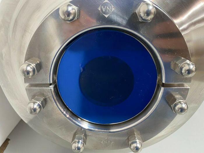 Used T&C 25 Liter Stainless Steel Pressure Vessel 12" w/ Top & Side Glass View Ports