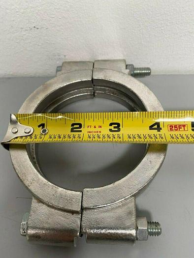 Used Lot of 2 - Tri-Clover Stainless Steel 4" OD Bolted High Pressure Clamp