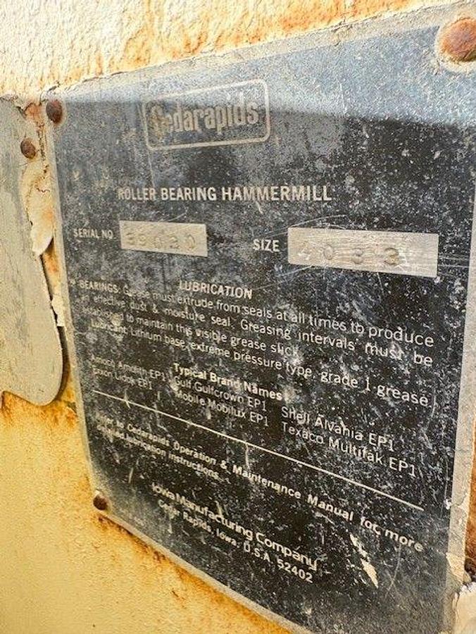 Used Cedar Rapids 4033 Crushing Plant