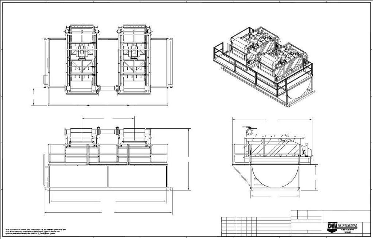 Used DelTank 4X8 Dewatering Screens