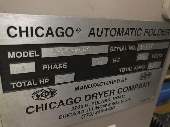 Used 2010 CHICAGO FOLDER, 136", 5 LANE WITH ACCUMULATOR AND STACKER