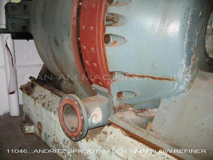 Refurbished Sprout Waldron R42EMAII Twin Flow Refiner, 42", Electro-Mechanically Actuated, Recently Rebuilt, With Guards, Coupling, Pedestal Controls #11046