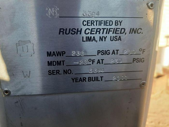 Used Filter, Cartridge, 304 S/st, Rush, 11" x 41", 230 PSI, #S744390