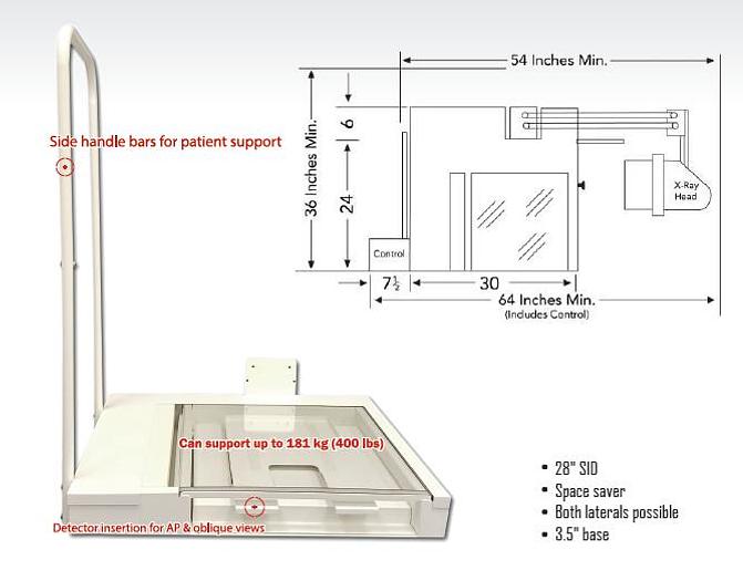 Used Rayence X-Cel 715BDXC Podiatry X-Ray