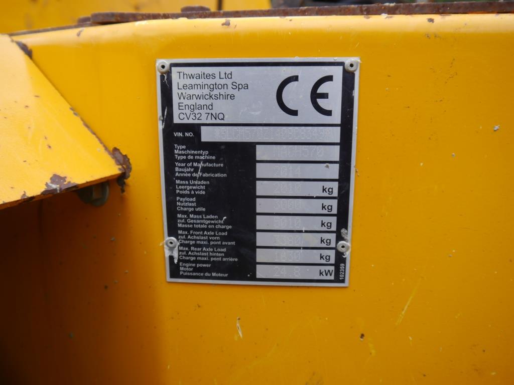 Used 2014 Thwaites 3T Dumper