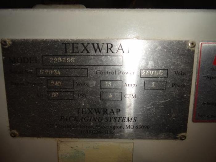 Used Texwrap Side Sealer Shrink Wrapper; Continuous Motion; Md#2202SS