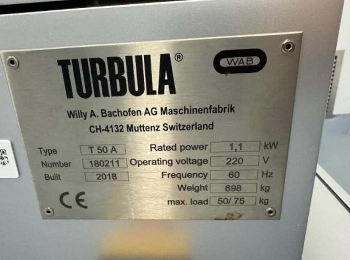 Used Used Turbula Heavy-Duty Stainless-Steel 3D Powder Mixer, Model T-50A