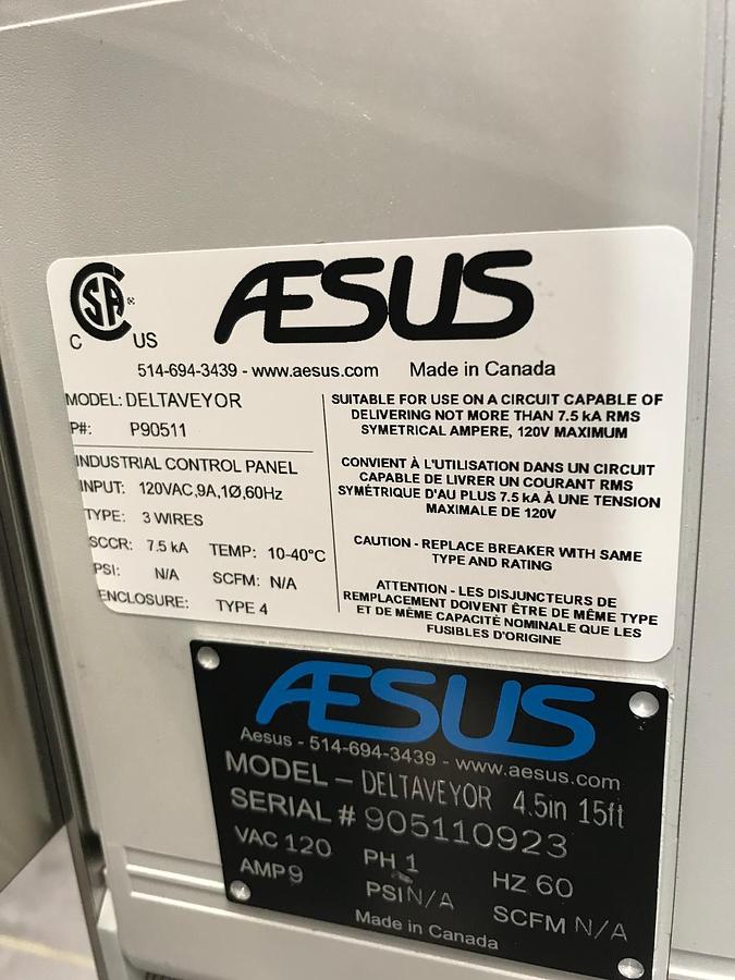 Unused Automatic Tablet Packaging Line from Aesus Packaging Systems and NJM Packaging Inc.