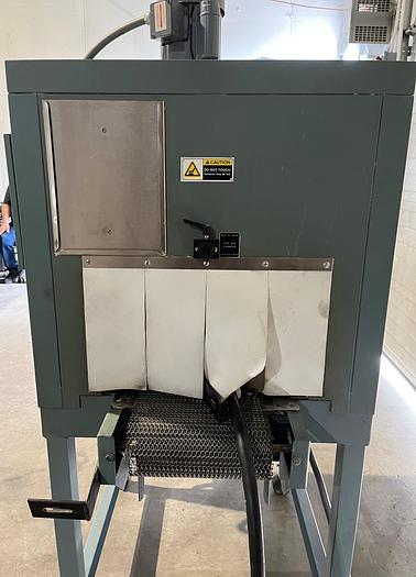 Used Used Shanklin Semi-Automatic L-Bar Sealer, Model S24B with Used Shanklin Heat Tunnel, Model T6H