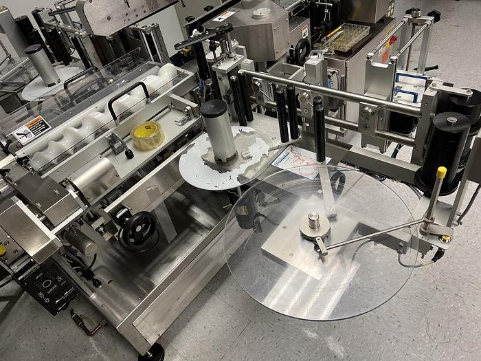 Used Used Accraply Front/Back and Wraparound Pressure Sensitive Labeler, Model 35PW-S