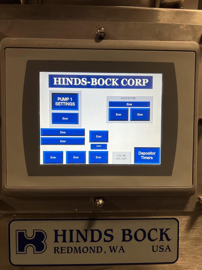 Used Used Hinds Bock Stainless Steel Single Head Servo Driven Pump Filler, Model SP-01