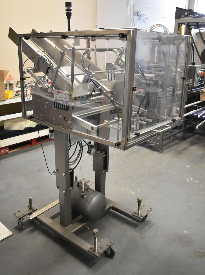 Used Used Thiele 2 Lane Stainless Steel Pick and Place – Reciprocating Placer, Model S-20-8M