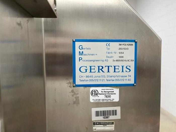 Used Used Gerteis Roller Compactor, Type 250/50/3