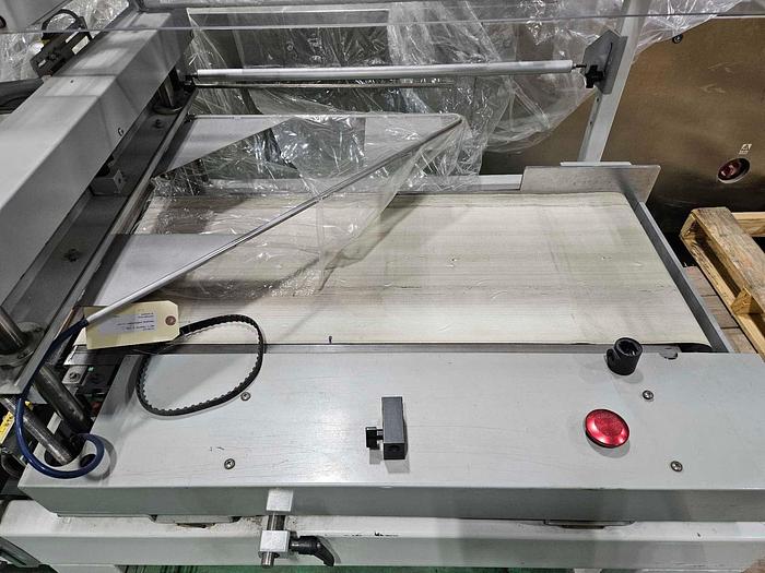 Used Used Texwrap Automatic L-Bar Sealer, Model 2218-STD with Used Shanklin Shrink Tunnel, Model T-7F