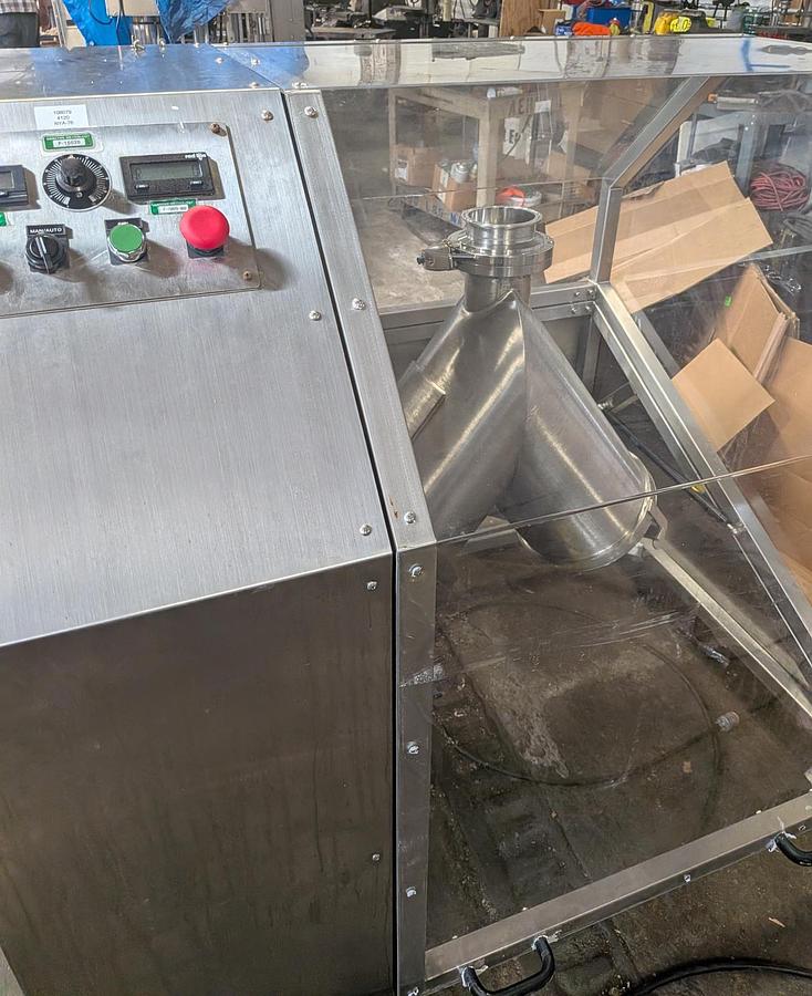 Used Used CapPlus 1 Cu Ft Stainless Steel Twin Shell Blender, Model CANT-V-BLEND