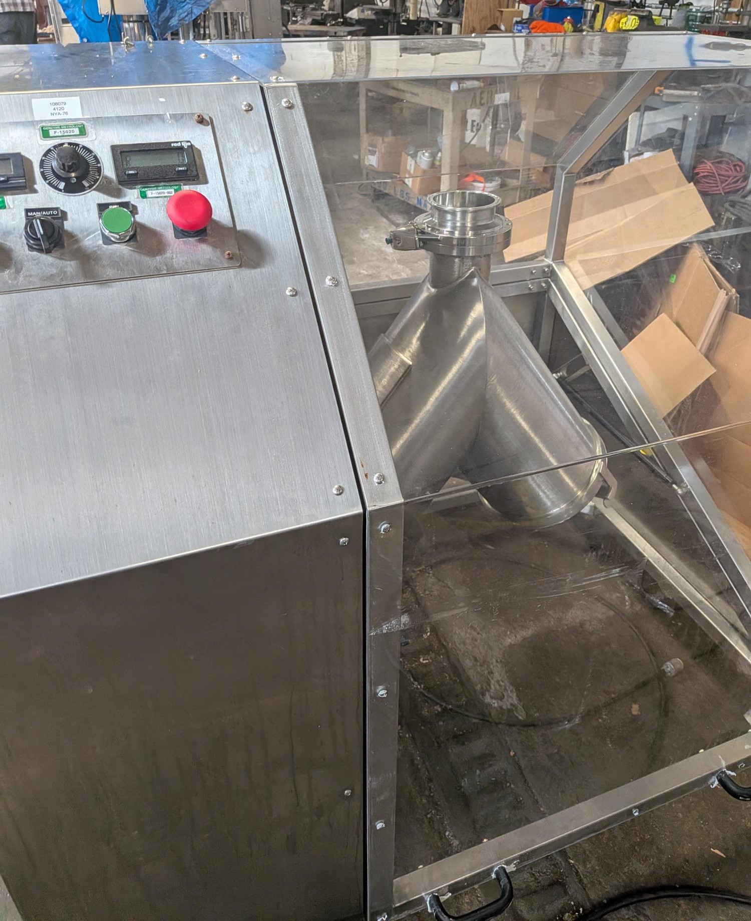 Used Used CapPlus 1 Cu Ft Stainless Steel Twin Shell Blender, Model CANT-V-BLEND