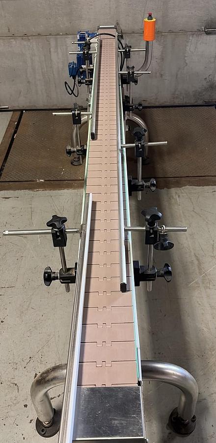 Used Used CVC 8’ Long Stainless Steel Sanitary Motorized Conveyor