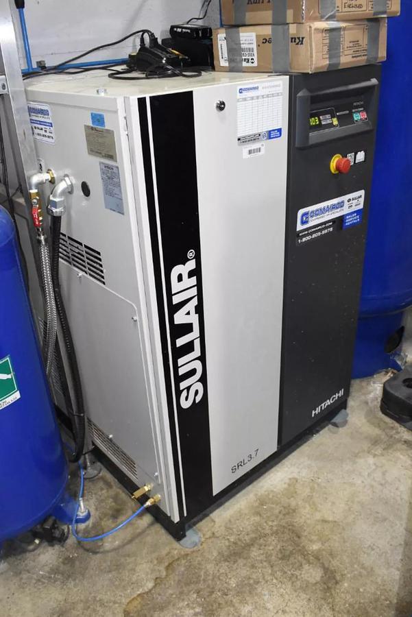 Used Used Sullair 5 HP Rotary Screw Compressor, Model SRL-3.7 MB6LL