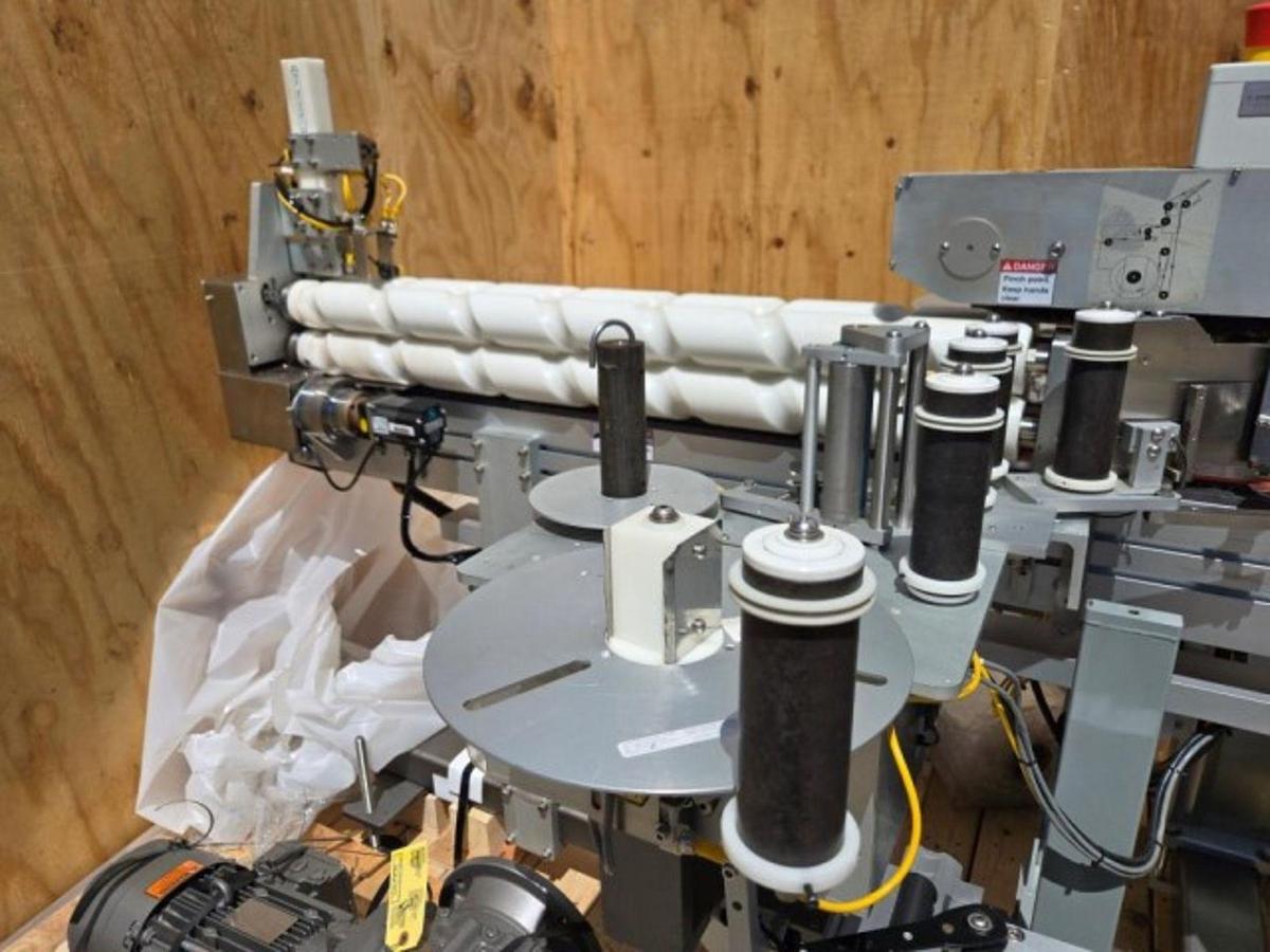 Used Used LSI Automatic Pressure Sensitive Front and Back Labeler, Model 1600