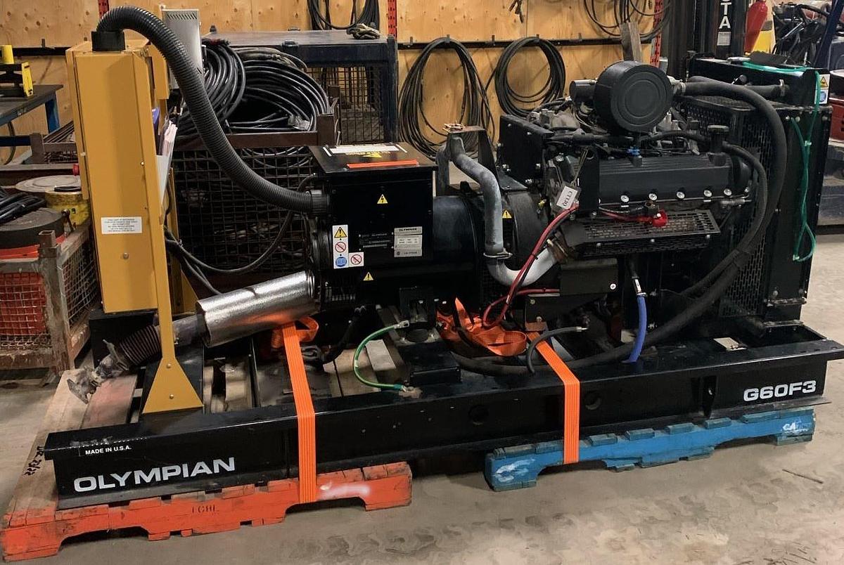 Used Used Caterpillar – Olympian 60kW Natural Gas Standby Generator, Model G60F3