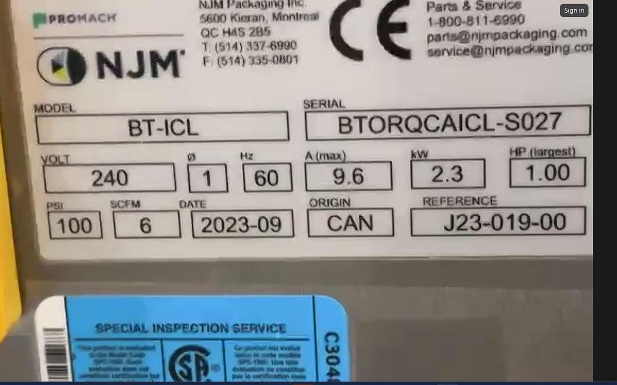 Unused Automatic Tablet Packaging Line from Aesus Packaging Systems and NJM Packaging Inc.