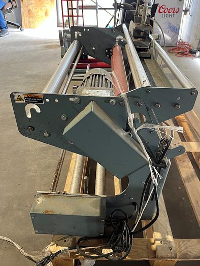 Used Used Shanklin Semi-Automatic L-Bar Sealer, Model S24B with Used Shanklin Heat Tunnel, Model T6H