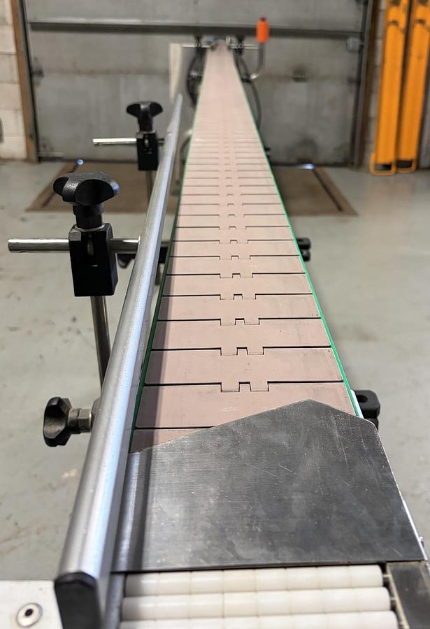 Used Used CVC 13’ Long Stainless Steel Sanitary Motorized Conveyor