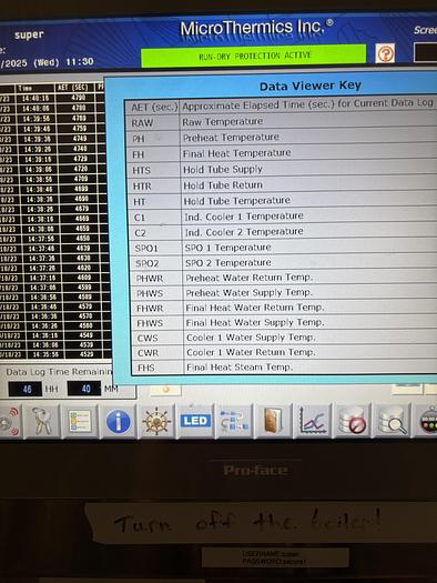 Used Used Microthermics UHT/HTST Lab 25 DIPW Direct Steam Pasteurizing System