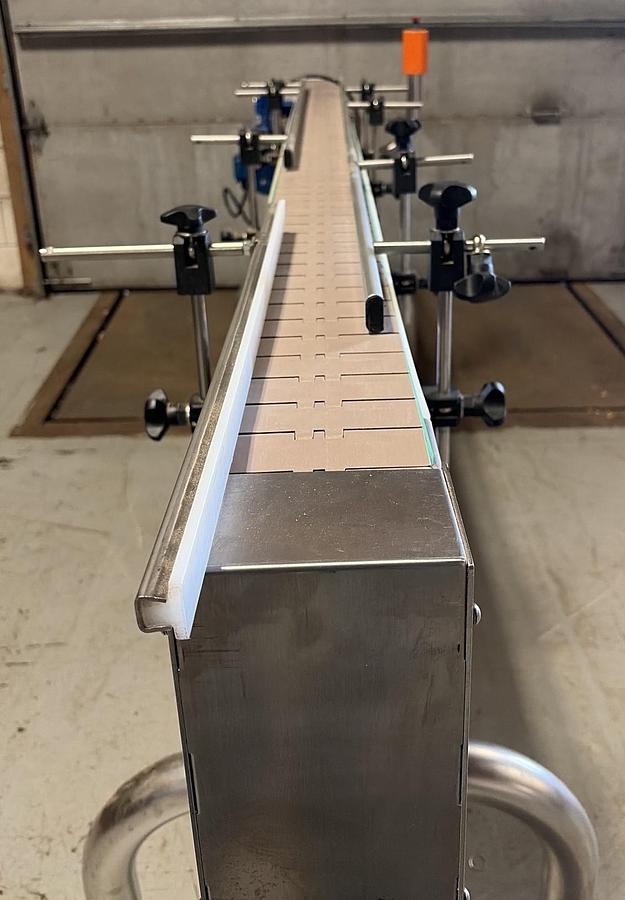 Used Used CVC 8’ Long Stainless Steel Sanitary Motorized Conveyor