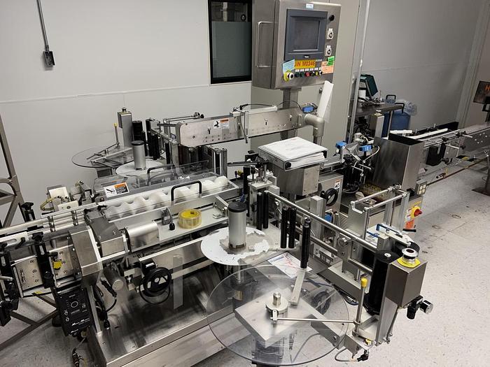 Used Used Accraply Front/Back and Wraparound Pressure Sensitive Labeler, Model 35PW-S