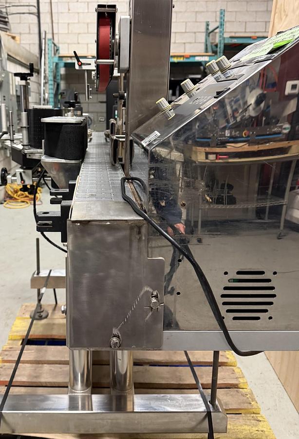 Used Used JDA Stainless Steel Automatic Pressure Sensitive Wraparound Labeler, Model Pro-Label