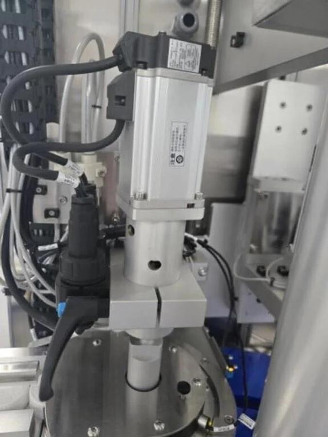 Used Used Aesus Automatic Stainless Steel Push Through (Chuck) 2 Station Capper, Model ECO-STARCAP