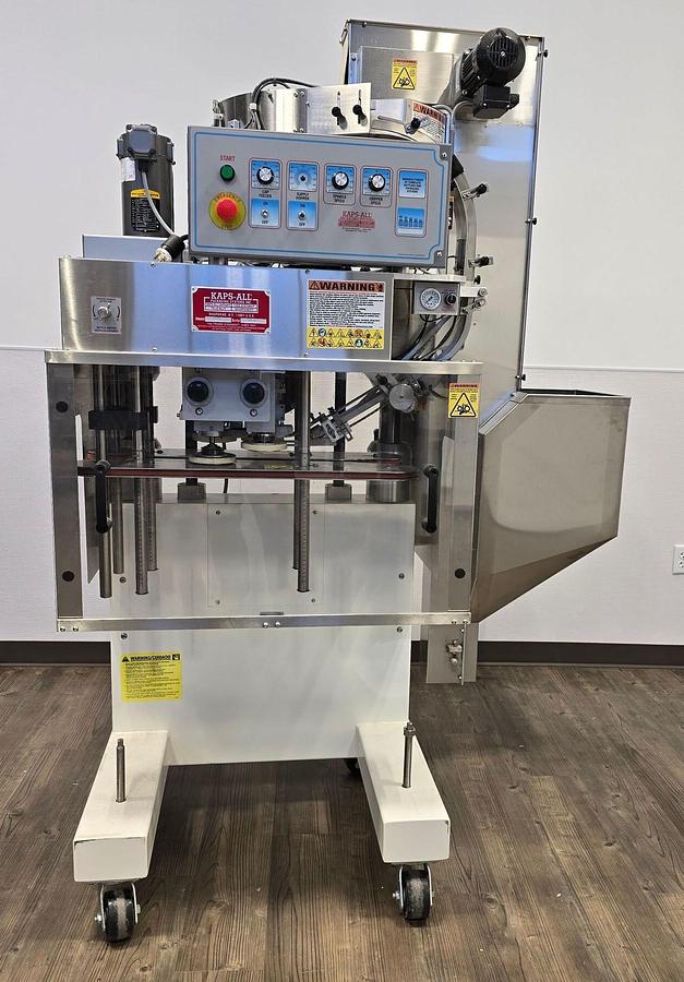 Used Used Kaps-All Automatic Inline 2 Quill Capper, Model E-4R