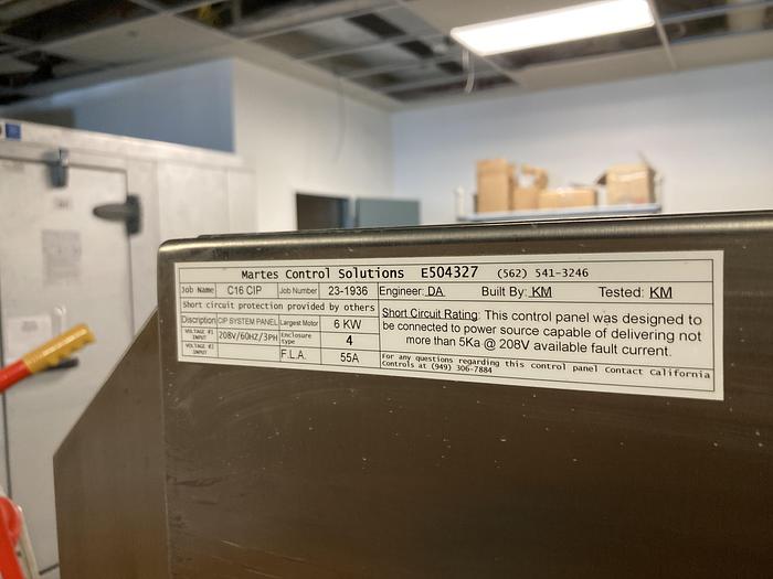 New Aquaclear Stainless Steel CIP (Clean In Place) Skid