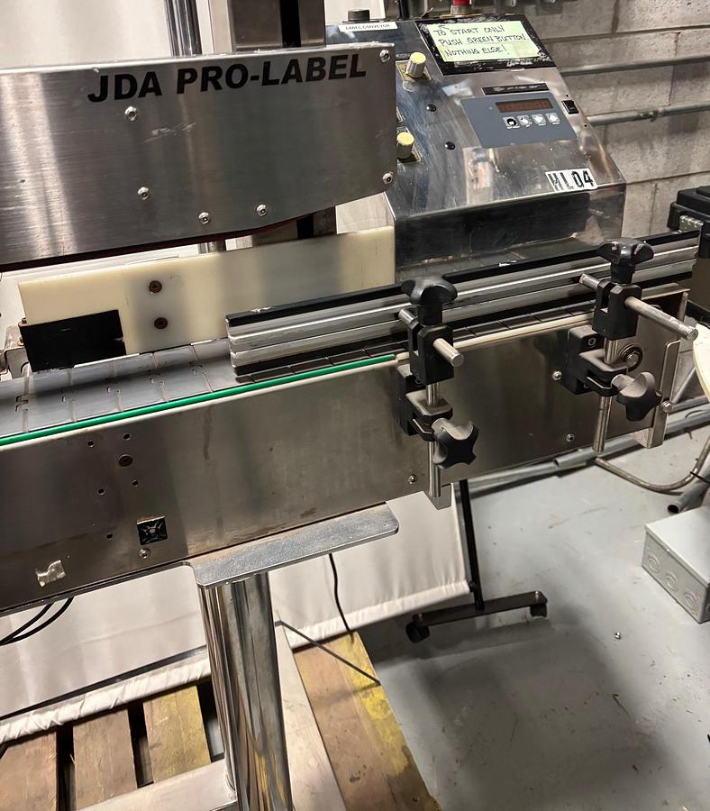 Used Used JDA Stainless Steel Automatic Pressure Sensitive Labeler, Model Pro-Label