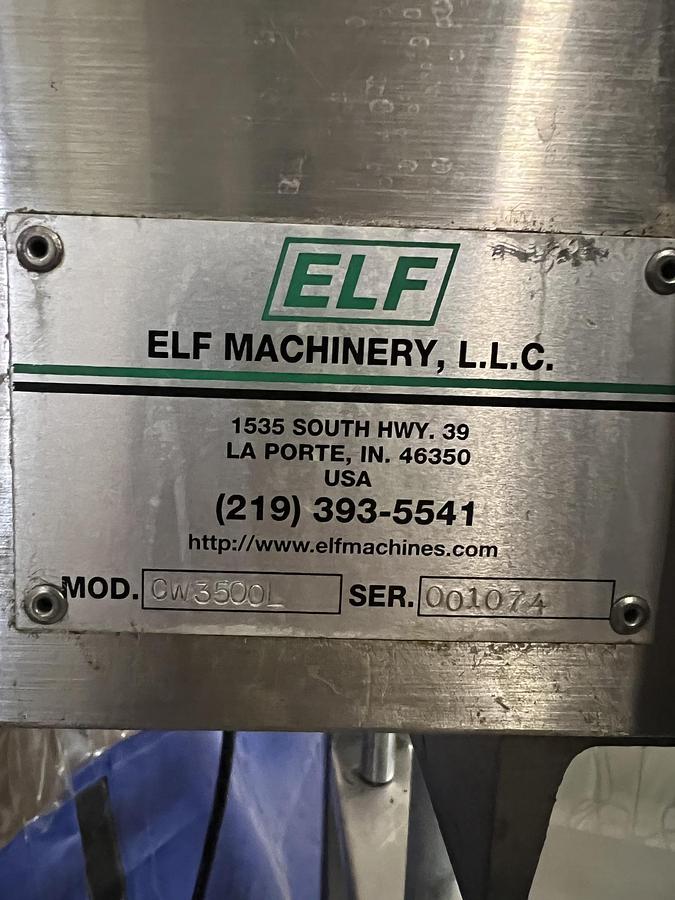 Used Used ELF Packaging Stainless Steel Cap Retorquer, Model 3500L