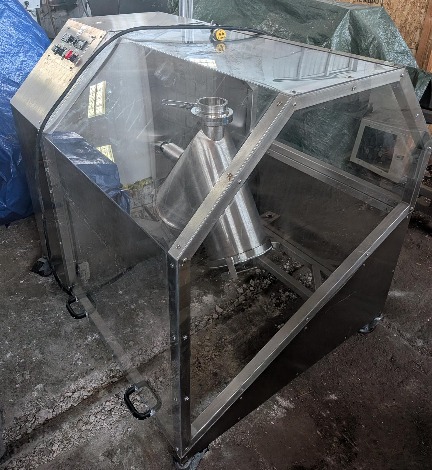 Used Used CapPlus 1 Cu Ft Stainless Steel Twin Shell Blender, Model CANT-V-BLEND