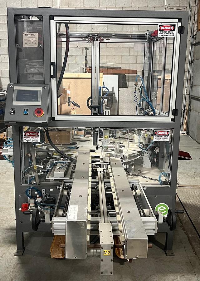 Used Unused Enflex (Paxiom) Automatic Circular 12 Station Rotary Vertical Cartoner, Model Kartner CC-003