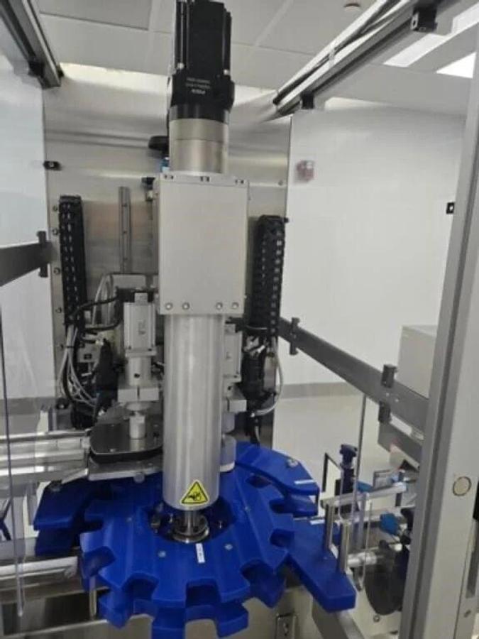 Used Used Aesus Automatic Stainless Steel Push Through (Chuck) 2 Station Capper, Model ECO-STARCAP