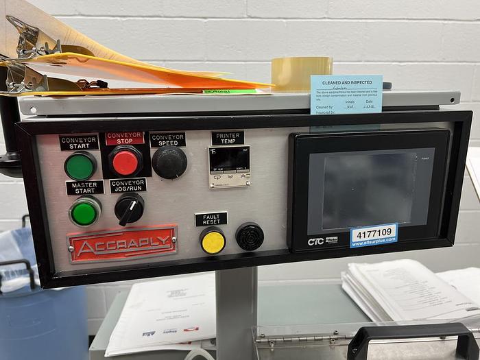 Used Used Accraply Pressure Sensitive Wraparound Labeler