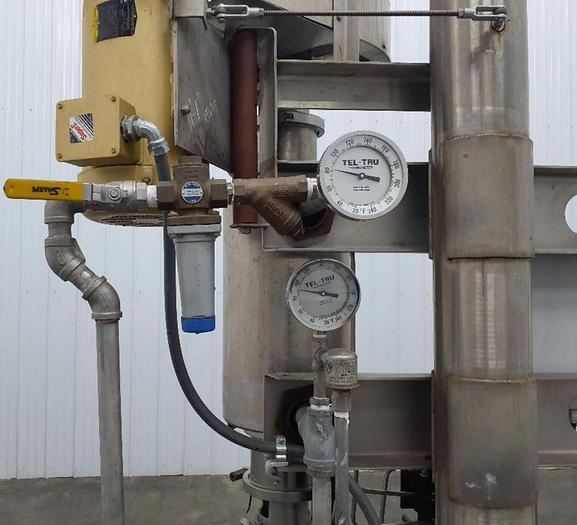 Used Used Alfa Laval 6 x 3 Stainless Steel Vertical Scraped Surface Heat Exchanger, Model Contherm