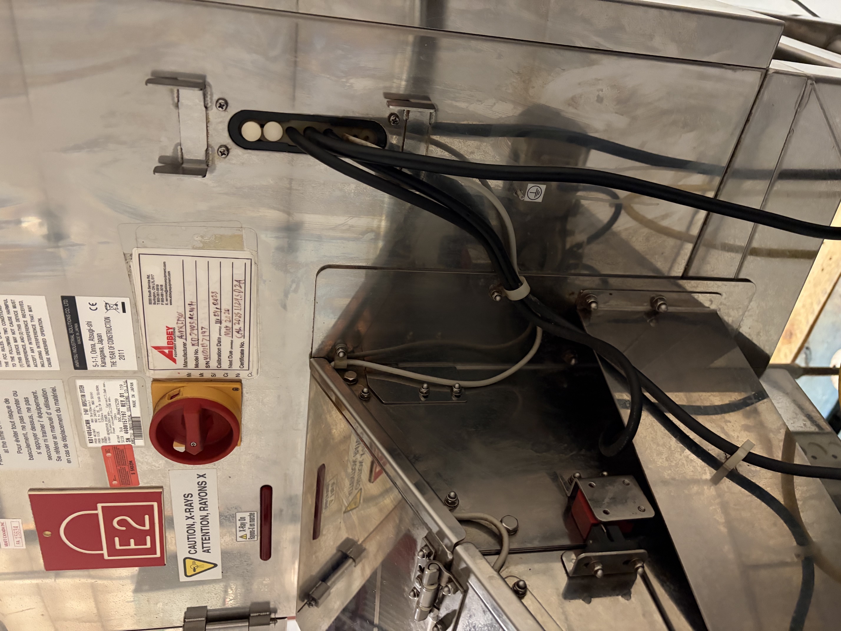 Used Used Antrisu Stainless Steel Inline X-Ray Inspection System, Model KDF405ACWH