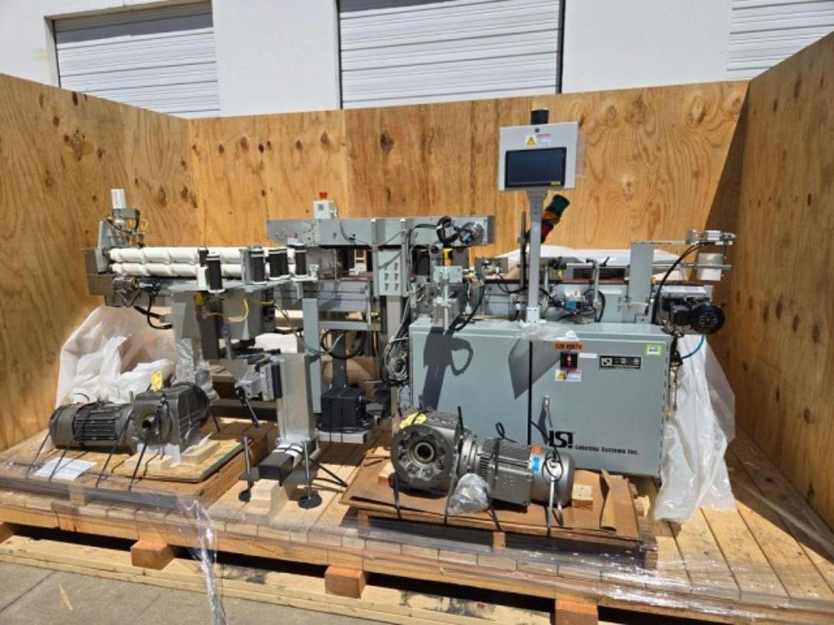 Used Used LSI Automatic Pressure Sensitive Front and Back Labeler, Model 1600