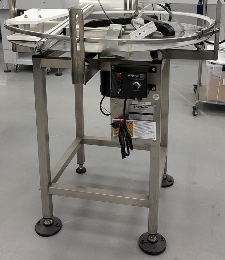 Used Used Globaltech 36” Stainless Steel Accumulating Table, Model ROT-36OUY