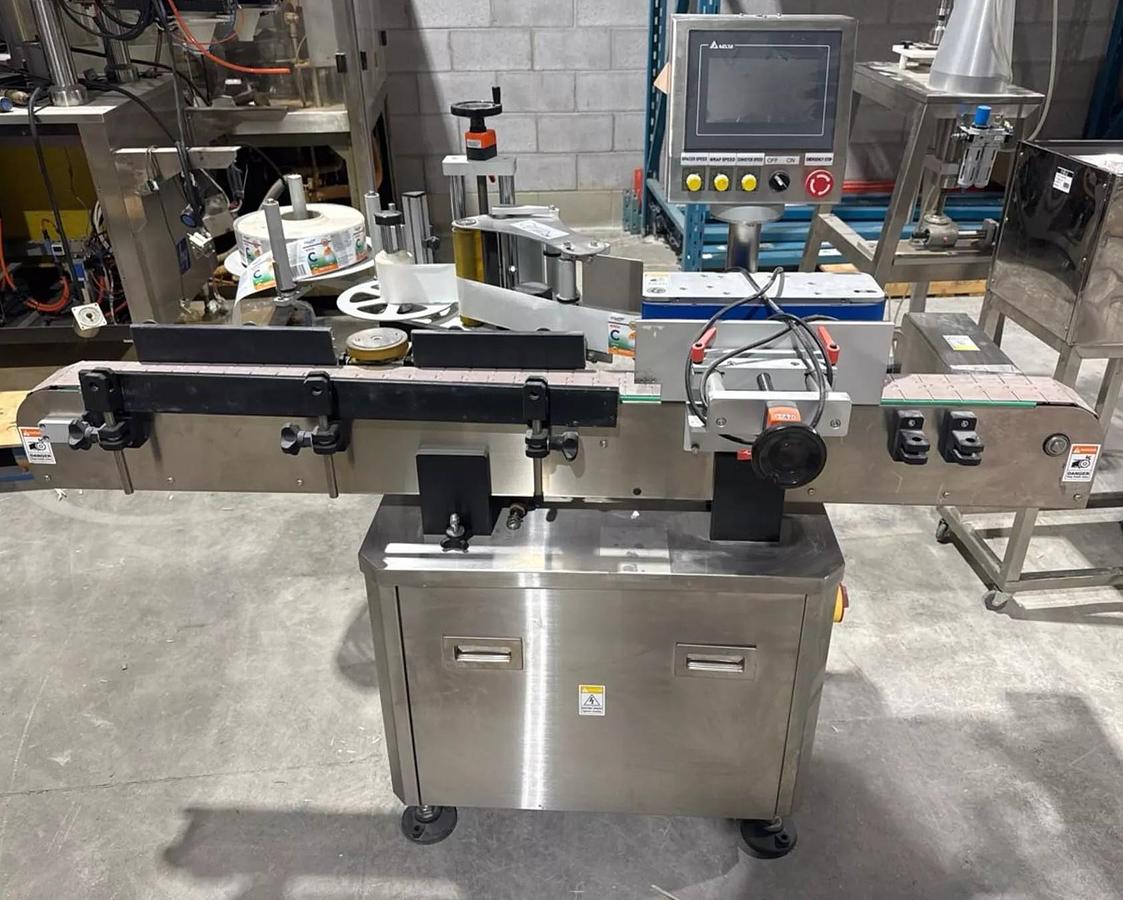 Used Used HealthCaps Automatic Pressure Sensitive Wraparound Labeler