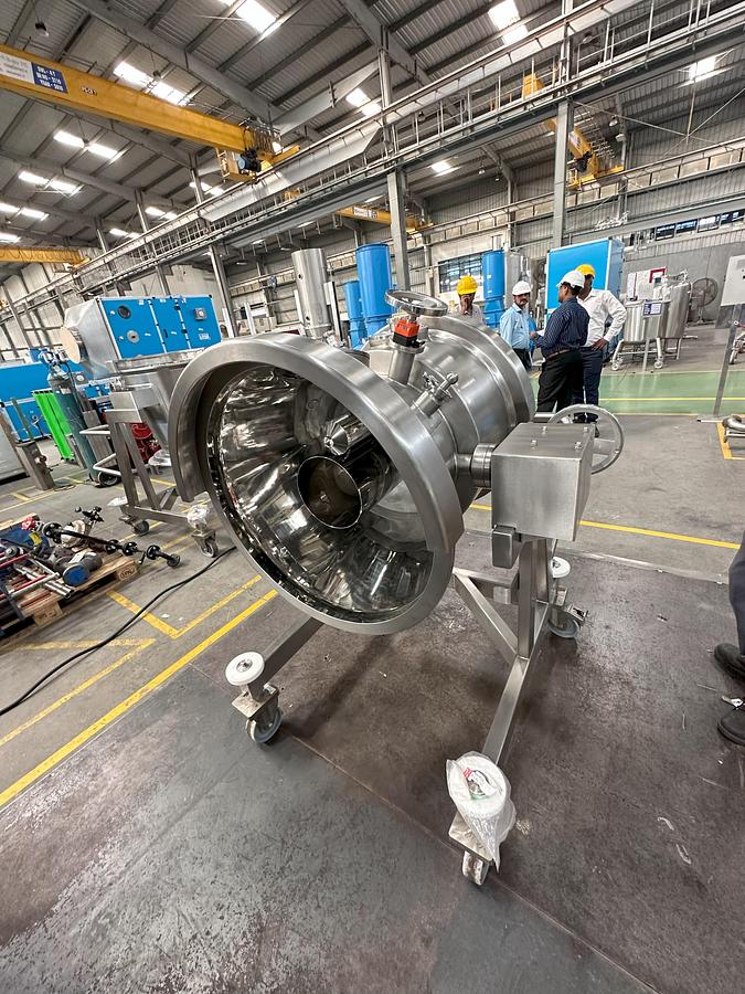 UNUSED ACG STAINLESS STEEL FLUID BED PROCESSOR, MODEL FBC 125 XꞏONE