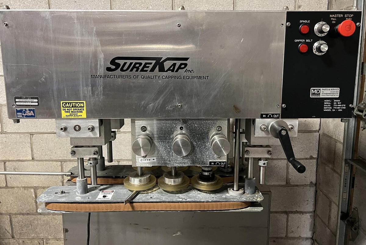 Used Used SureKap Stainles Steel Inline 3 Quill Cap Retorquer/Tightener, Model SK600