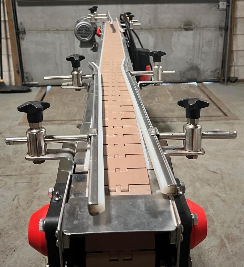 Used Used Wright 8’ Long Stainless Steel Motorized Conveyor