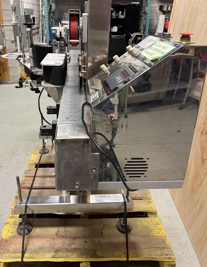 Used Used JDA Stainless Steel Automatic Pressure Sensitive Wraparound Labeler, Model Pro-Label